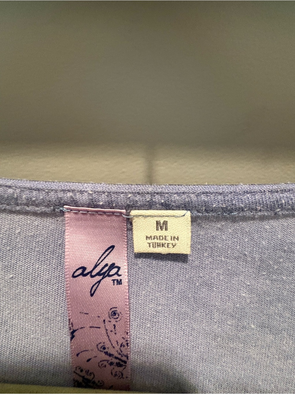 Alya Lavender Ruffle Sleeve Short Sleeve Tee (0013) - Picture 2 of 4